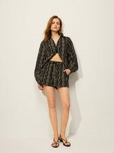 Printed Shirt Shorts Set Without Belt