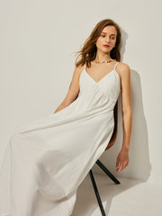 Cotton V-Neck Cami Dress