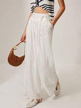 Mid-Waist Pocket Detail Tie Pants