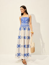 Print Adujstable Spaghetti Strap Zipper Dress