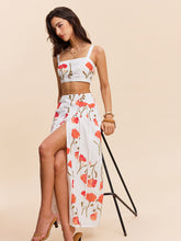 Floral Crop Top With Skirt Set