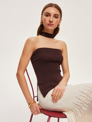 Halter Neck Knit Top