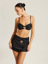 Golden Starfish Bikini Set With Cover-Up Skirt
