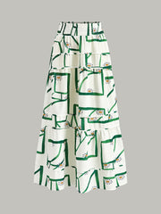 Front Tie Cami Top With Tiered Skirt Set