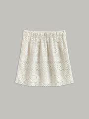 Crochet Tie-Back Semi-Sheer Skirt Set