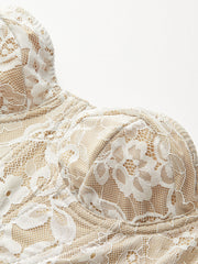 Strapless Floral Lace Corset Top