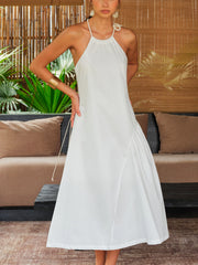 Macrame Back Halter Dress
