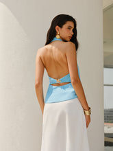 Halter Neck Backless Detailed Top