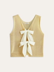Bow Tie Knit Top