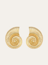 Golden Spiral Shell Earrings