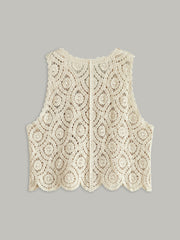 Crochet Button-Up Vest