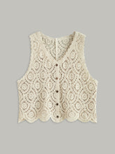 Crochet Button-Up Vest