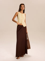Knit Button-Front Tank Top