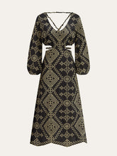 Embroidered Cut-out Maxi Dress