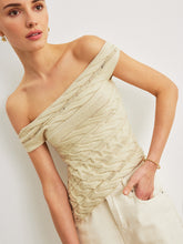 Off-Shoulder Cable Knit Top