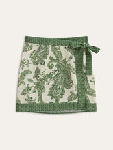 Paisley Print Wrap Skirt