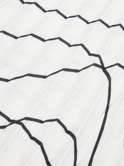 Pleated Abstract Print Skirt