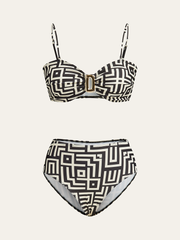 Geometric Print Bikini Set