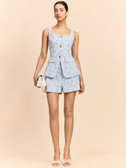 Floral Jacquard Vest