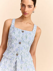 Floral Jacquard Vest