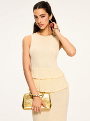 Knit Ruffle Sleeveless Top