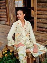 Semi-Sheer Floral Print Button-Up Shirt