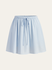Halter Neck Top and Drawstring Skirt Set