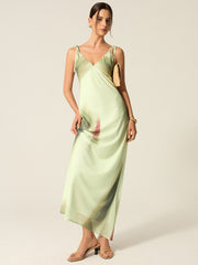 V-Neck Printed Maxi Dress