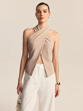 Cross-Front Halter Top