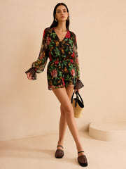 Chiffon Floral Print Blouse