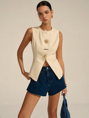 Mid-Waisted Denim Shorts