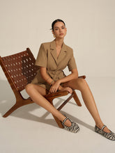 Short-Sleeved Belted Blazer