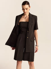 Oversized Short-Sleeved Blazer