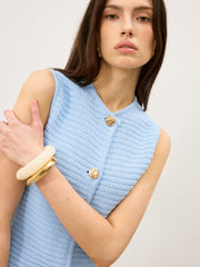 Button-Front Knit Vest