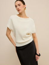 Elasticized Hem Knit Top