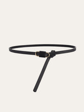 Metal Buckle PU Leather Thin Belt