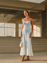 Color Block Strapless Maxi Dress