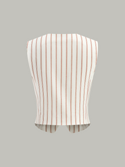 Belted Striped Shorts Set