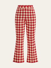 Gingham Print Pants Set
