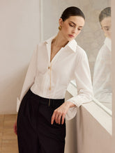 Metal Button Long-Sleeve Shirt