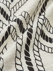 Rope-Pattern Print Vest