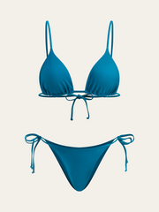 Triangle Top and Two Bottom Style Bikini Set