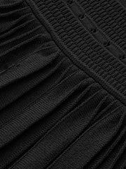 Sleeveless Knit Eyelet Pleated Maxi Dress