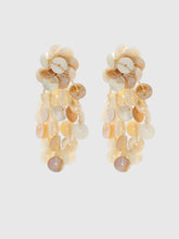 Long Handmade Round Shell Tassel Earrings