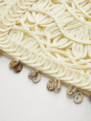 Shell Embellished Crochet Vest
