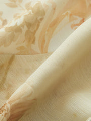 Semi-Sheer Chiffon Floral Printed Ruffled Mini Dress