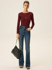 Metal Shell Detail Long Sleeve Top