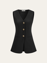 Metal Detail V-Neck Vest