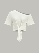One-Shoulder Knotted Top