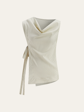Striped Asymmetric Tie-Side Top